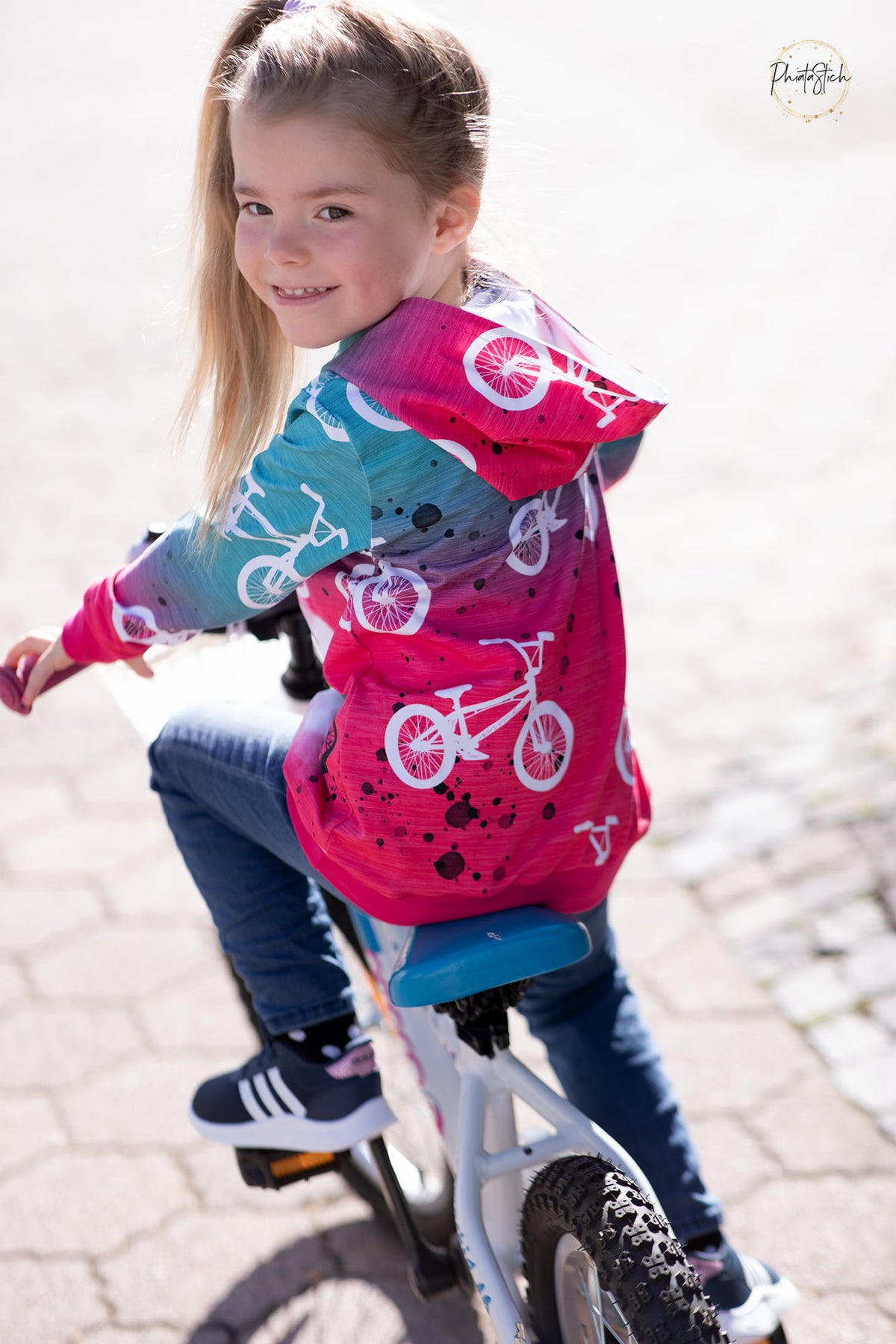 Jersey-Stoff "Bike #smoky pink" (1Panel/ ca.0,80m)