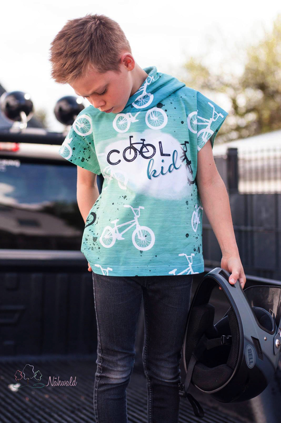Jersey-Stoff "Bike #smoky shell" (1Panel/ ca.0,80m)