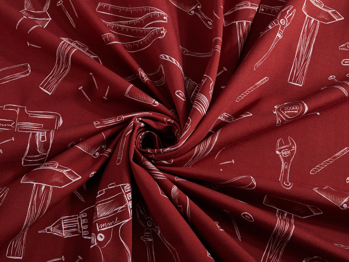Jersey-Stoff "Bo-Meister #red" (1Panel/ ca.0,65m)