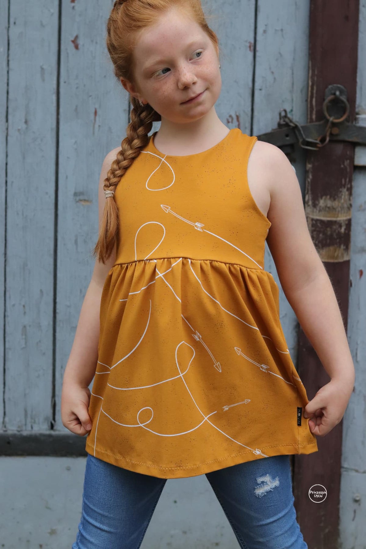 Jersey-Stoff "bow and arrow #honey" (0,25m)