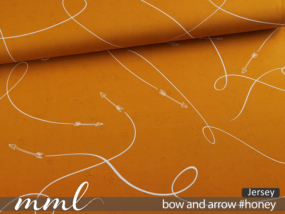 Jersey-Stoff "bow and arrow #honey" (0,25m)
