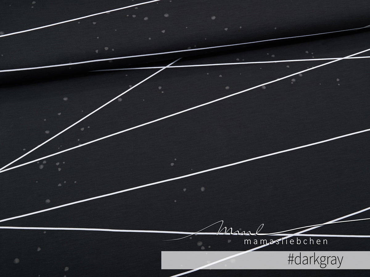 Jersey-Stoff "B´Roboter lines #darkgray" (0,25m)