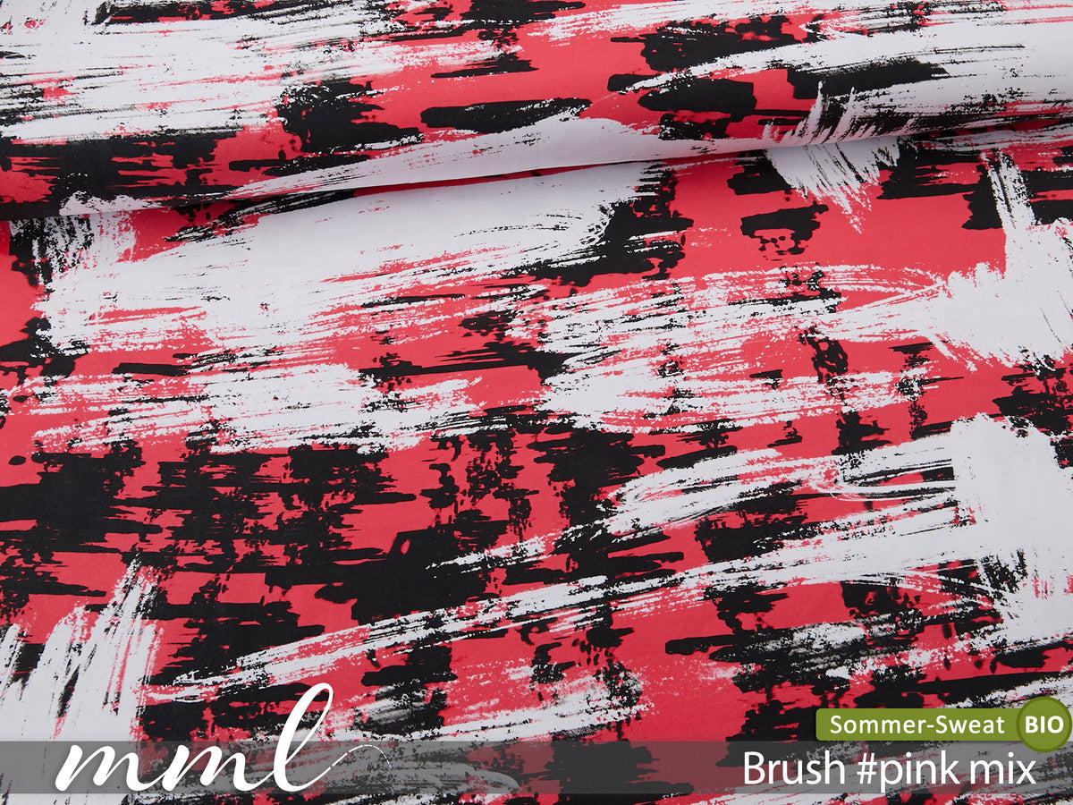 Jersey-Stoff "brush #pink mix" (0,25m)