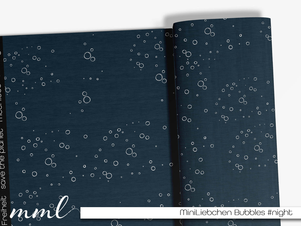 Jersey-Stoff "Bubbles #night" (0,25m)