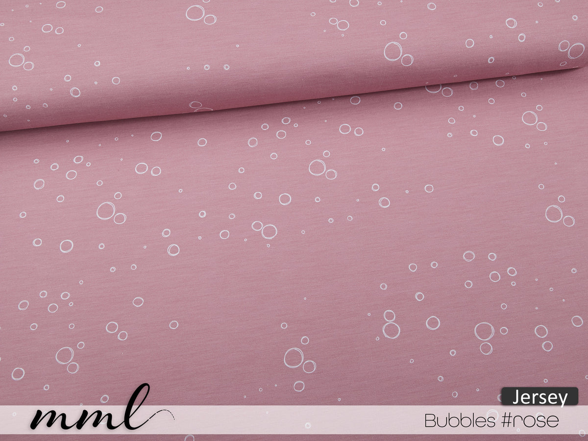 Jersey-Stoff "Bubbles #rose" (0,25m)
