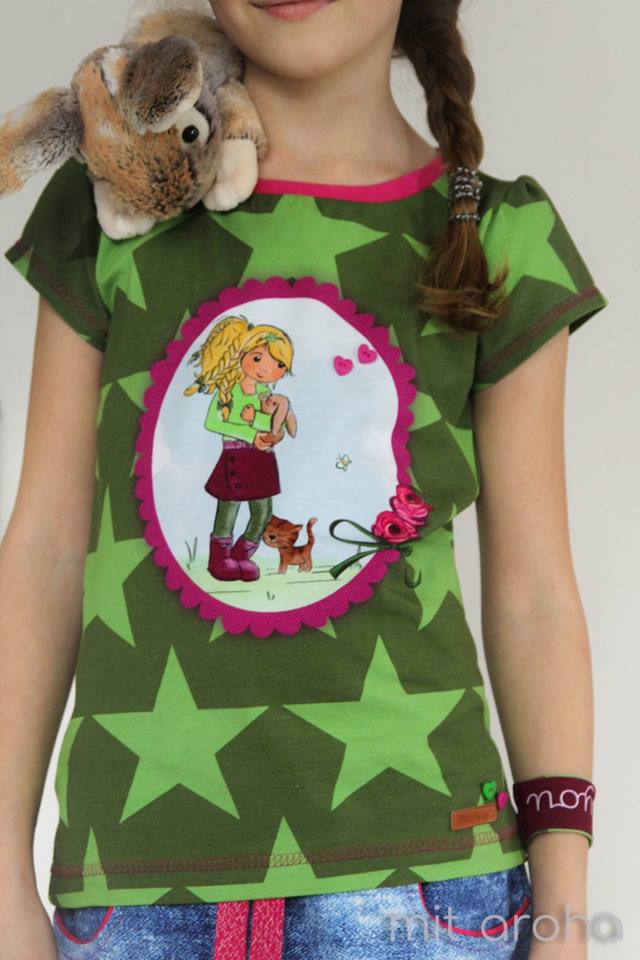 Jersey-Stoff "bunny love #olive" (1 Panel, ca 0,65m)