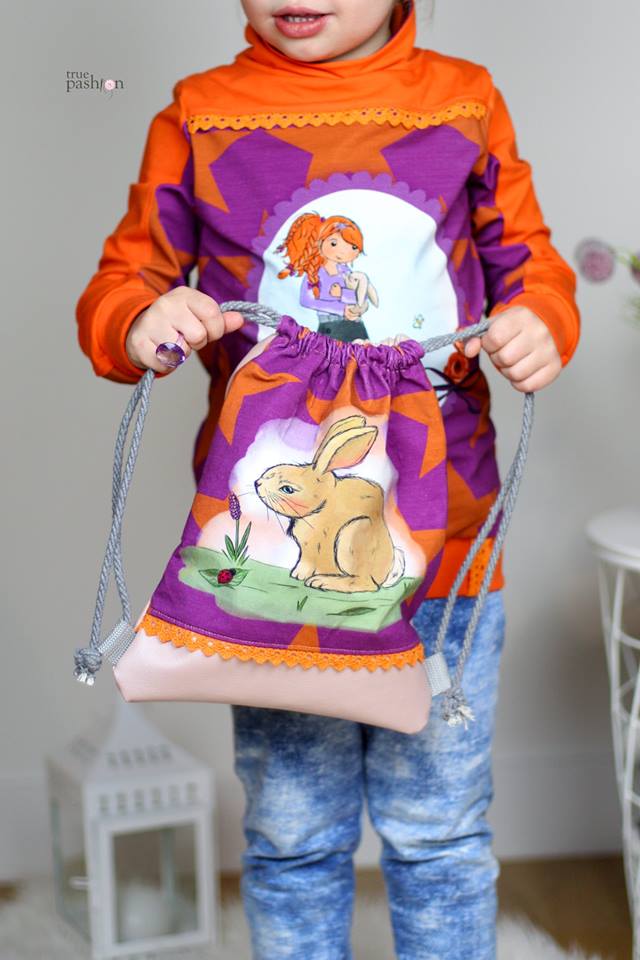 Jersey-Stoff "bunny love #violet" (1 Panel, ca 0,65m)