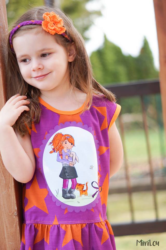Jersey-Stoff "bunny love #violet" (1 Panel, ca 0,65m)