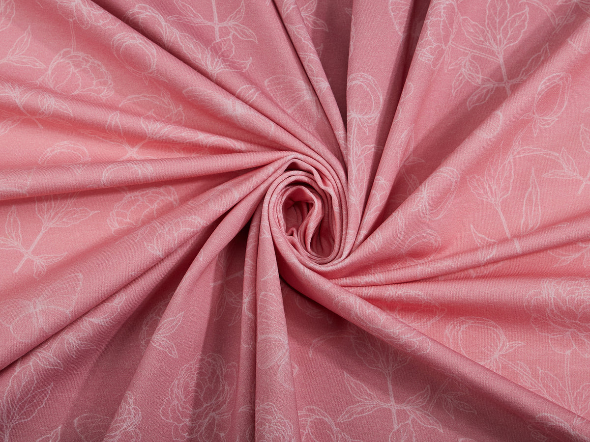 Jersey-Stoff "Buttercup #oldrose" (0,25m)