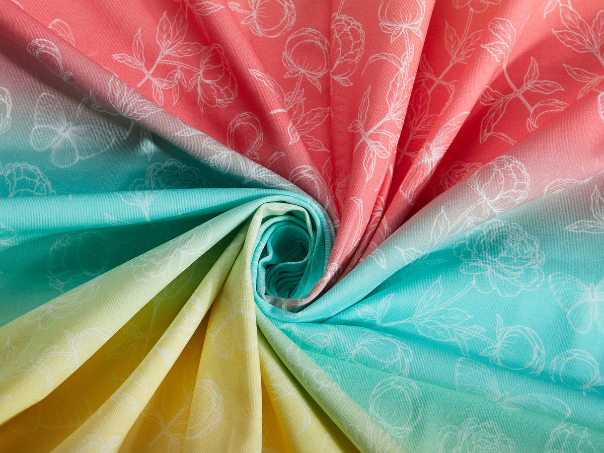 Jersey-Stoff "Buttercup #rainbow lieblingsmama" (0,25m)