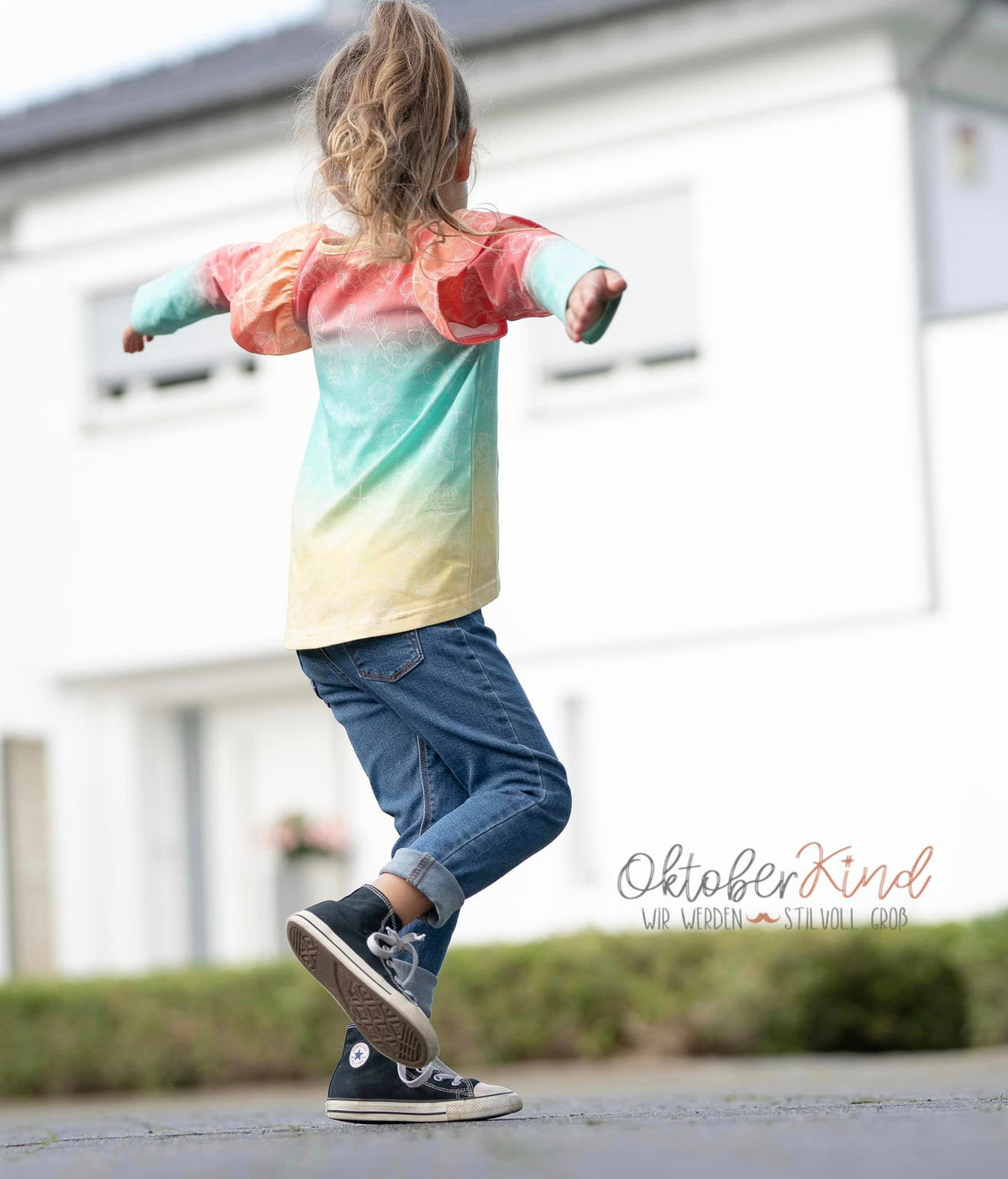 Jersey-Stoff "Buttercup #rainbow lieblingsmama" (0,25m)