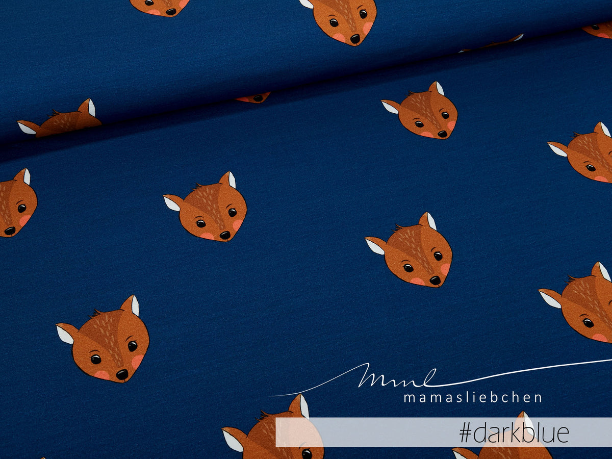 Jersey-Stoff "Carnival all over Romy #darkblue" (0,25m)