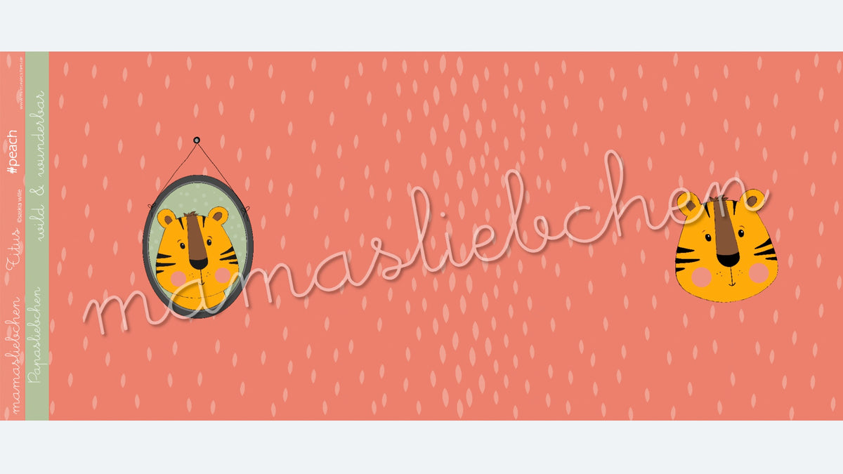 Jersey-Stoff Carnival "Titus #peach" (ca. 0,6m / 1Panel)