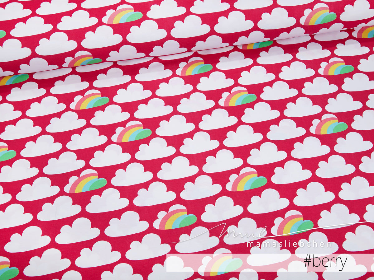 Jersey-Stoff "cloudy day #berry" (0,25m)