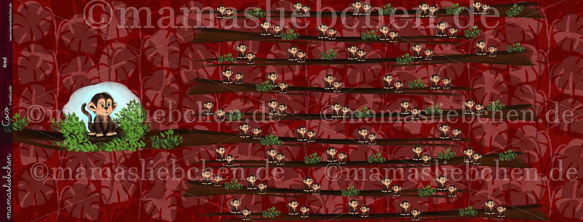 Jersey-Stoff "Coco #red" (1Panel/ ca.0,65m)