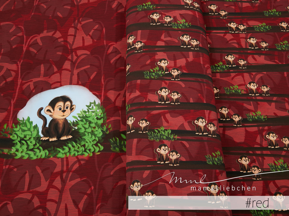 Jersey-Stoff "Coco #red" (1Panel/ ca.0,65m)