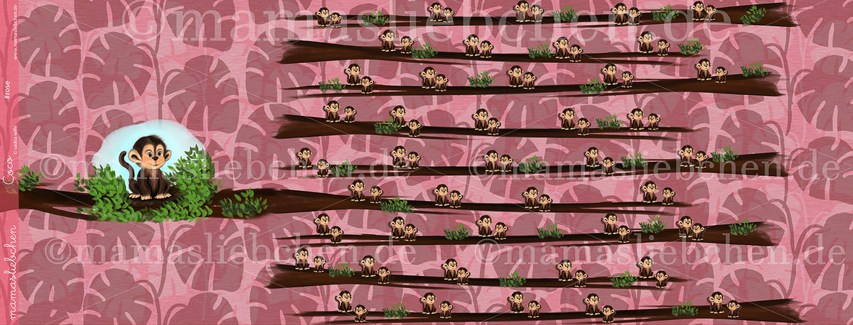 Jersey-Stoff "Coco #rose" (1Panel/ ca.0,65m)