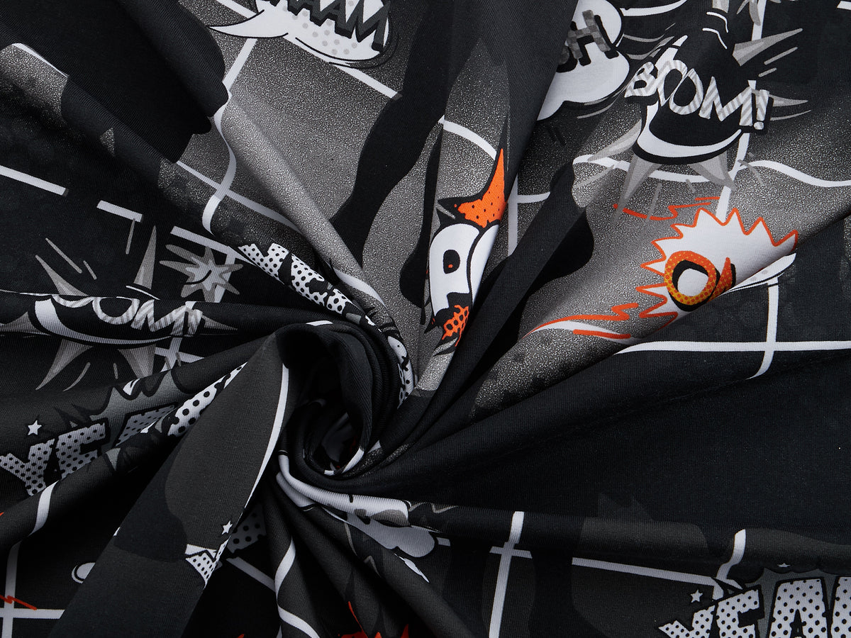 Jersey-Stoff "Comic #black" (0,25m)