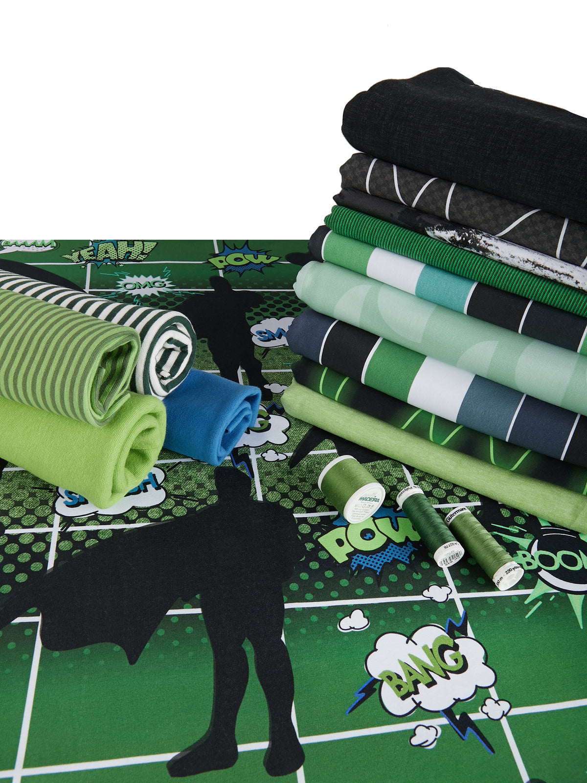 Jersey-Stoff "Comic #green" (0,25m)