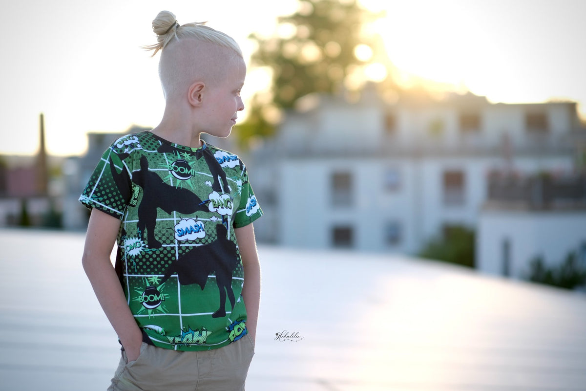 Jersey-Stoff "Comic #green" (0,25m)