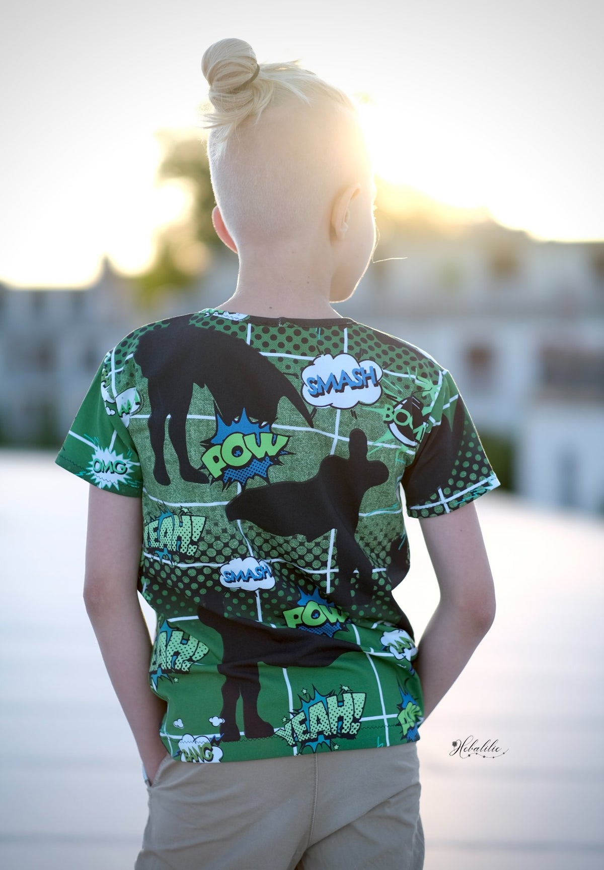 Jersey-Stoff "Comic #green" (0,25m)