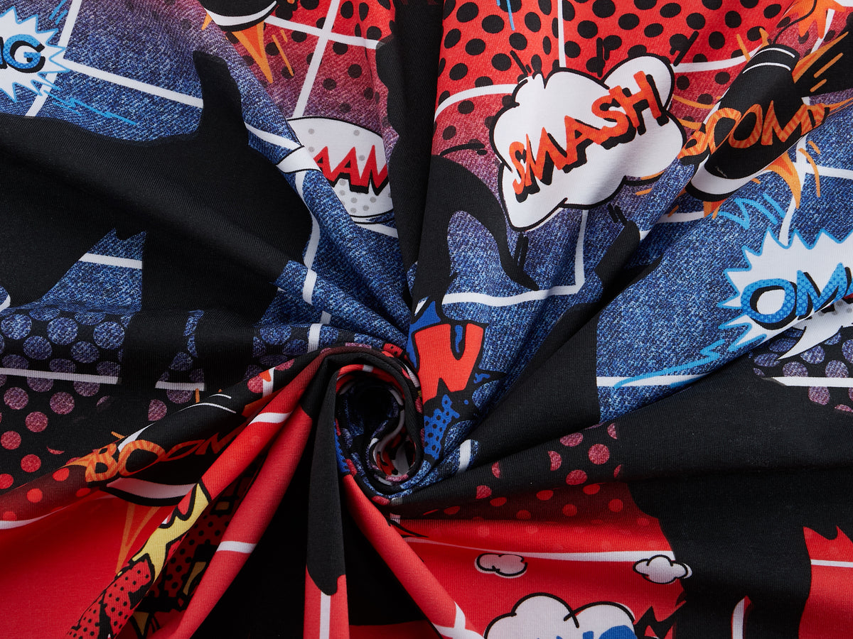 Jersey-Stoff "Comic #red" (0,25m)
