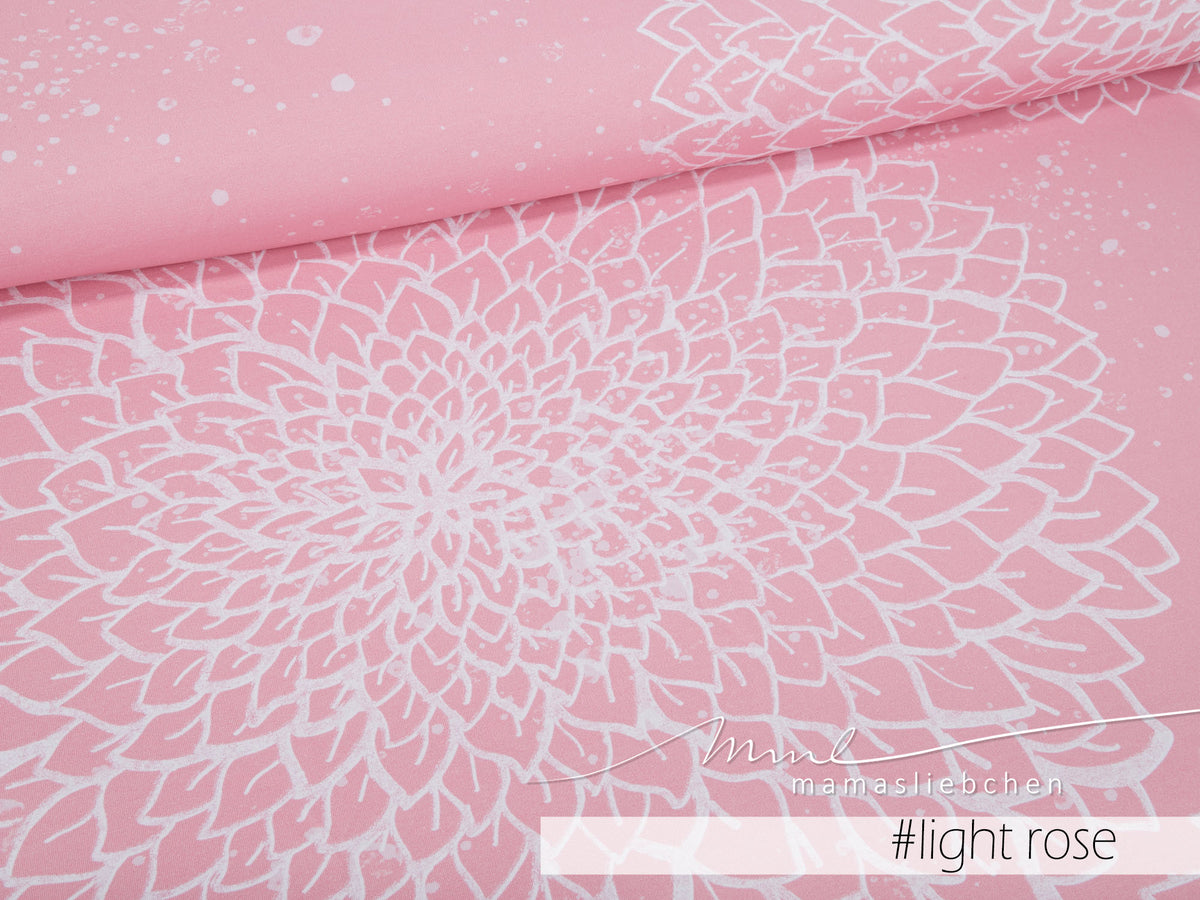 Jersey-Stoff "dahlia #light-rose"  (1 Panel, ca 0,95m)
