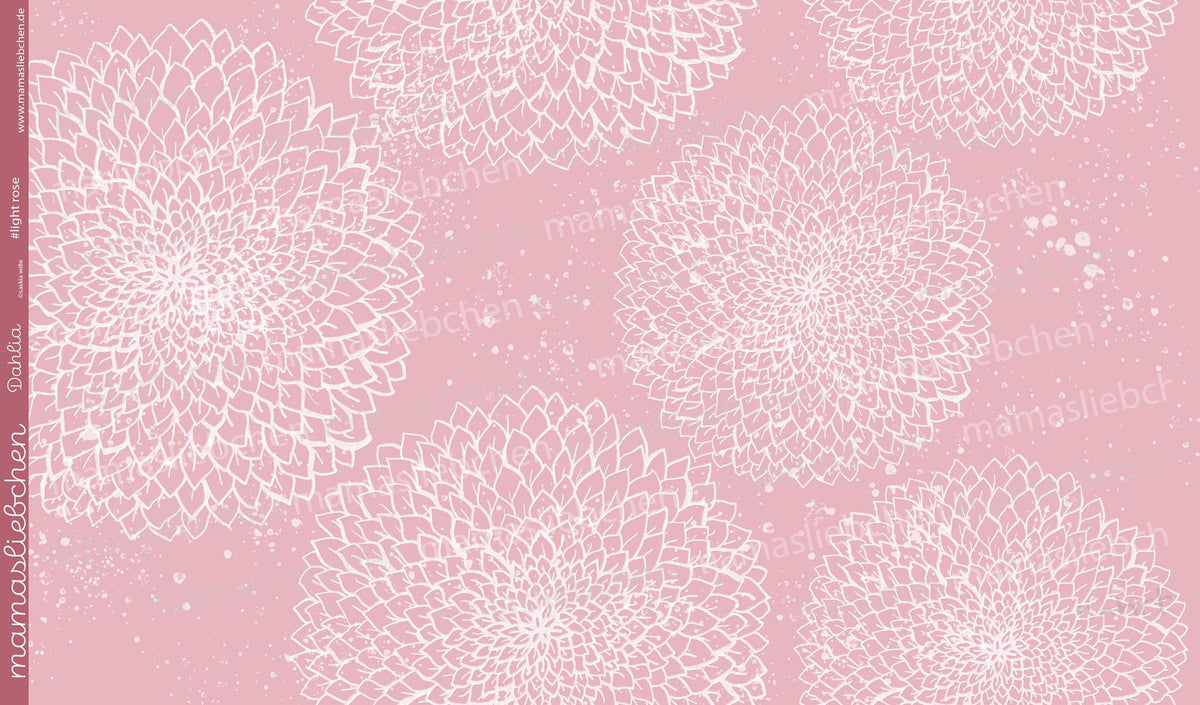 Jersey-Stoff "dahlia #light-rose"  (1 Panel, ca 0,95m)