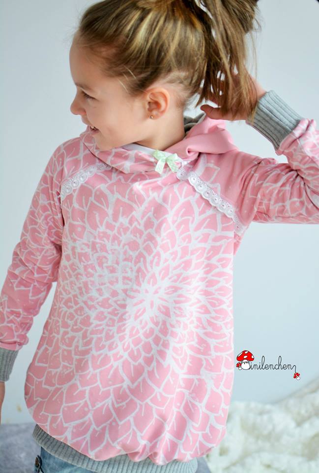 Jersey-Stoff "dahlia #light-rose"  (1 Panel, ca 0,95m)