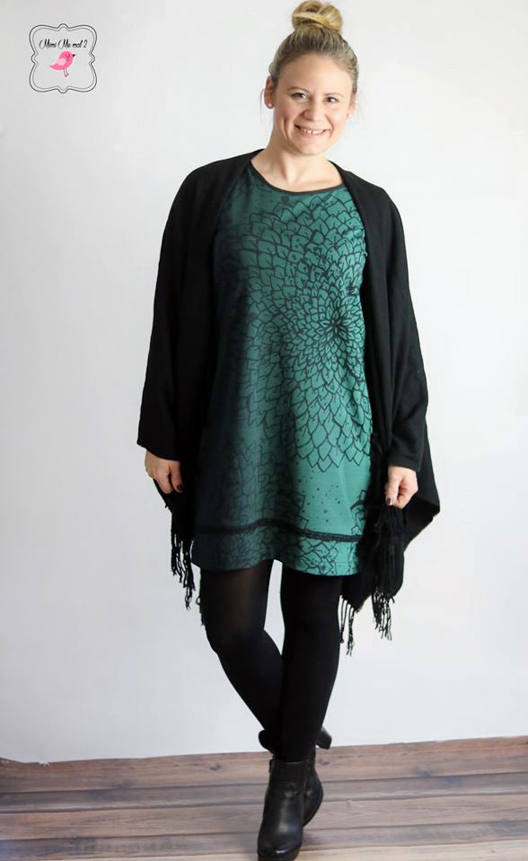 Jersey-Stoff "Dahlia #new black shell" (ca. 1,05m)