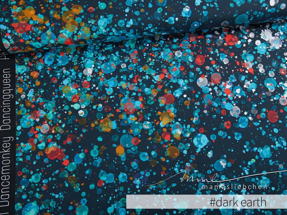 Jersey-Stoff "Dance dark #earth" (0,25 m)