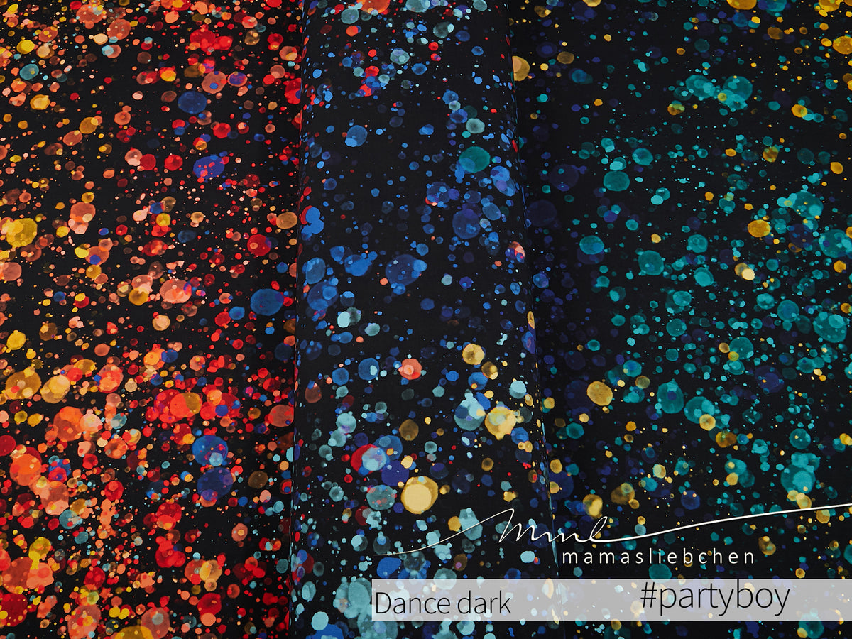 SoftTouch Jersey-Stoff "Dance dark #partyboy" (0,25 m)
