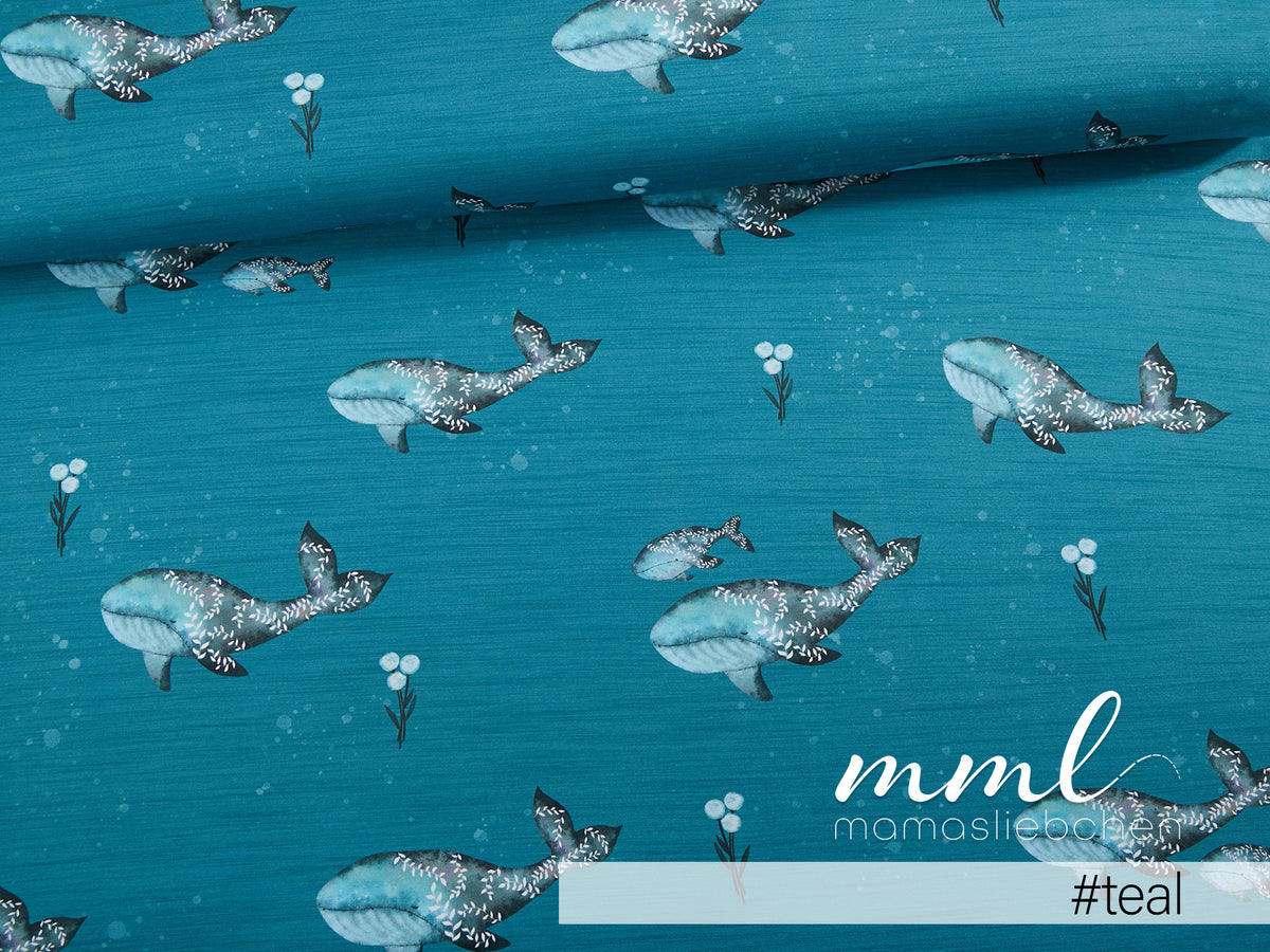 Jersey-Stoff "Daydream #teal" (0,25m)
