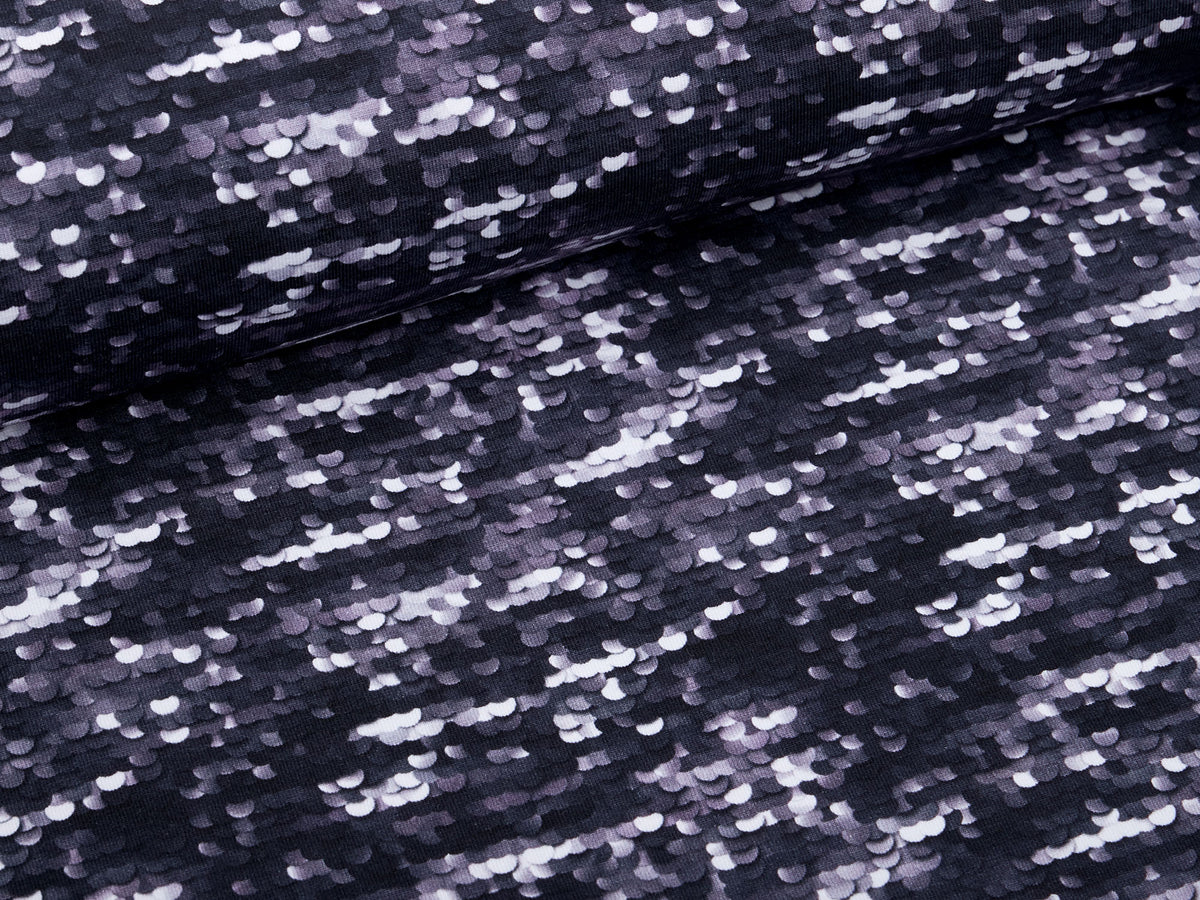 Jersey-Stoff "dazzle #almost black" (0,25m)