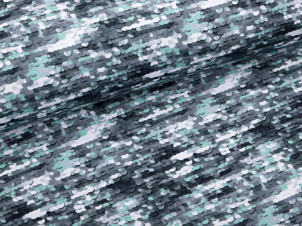 Jersey-Stoff "dazzle #silver-mint" (0,25m)
