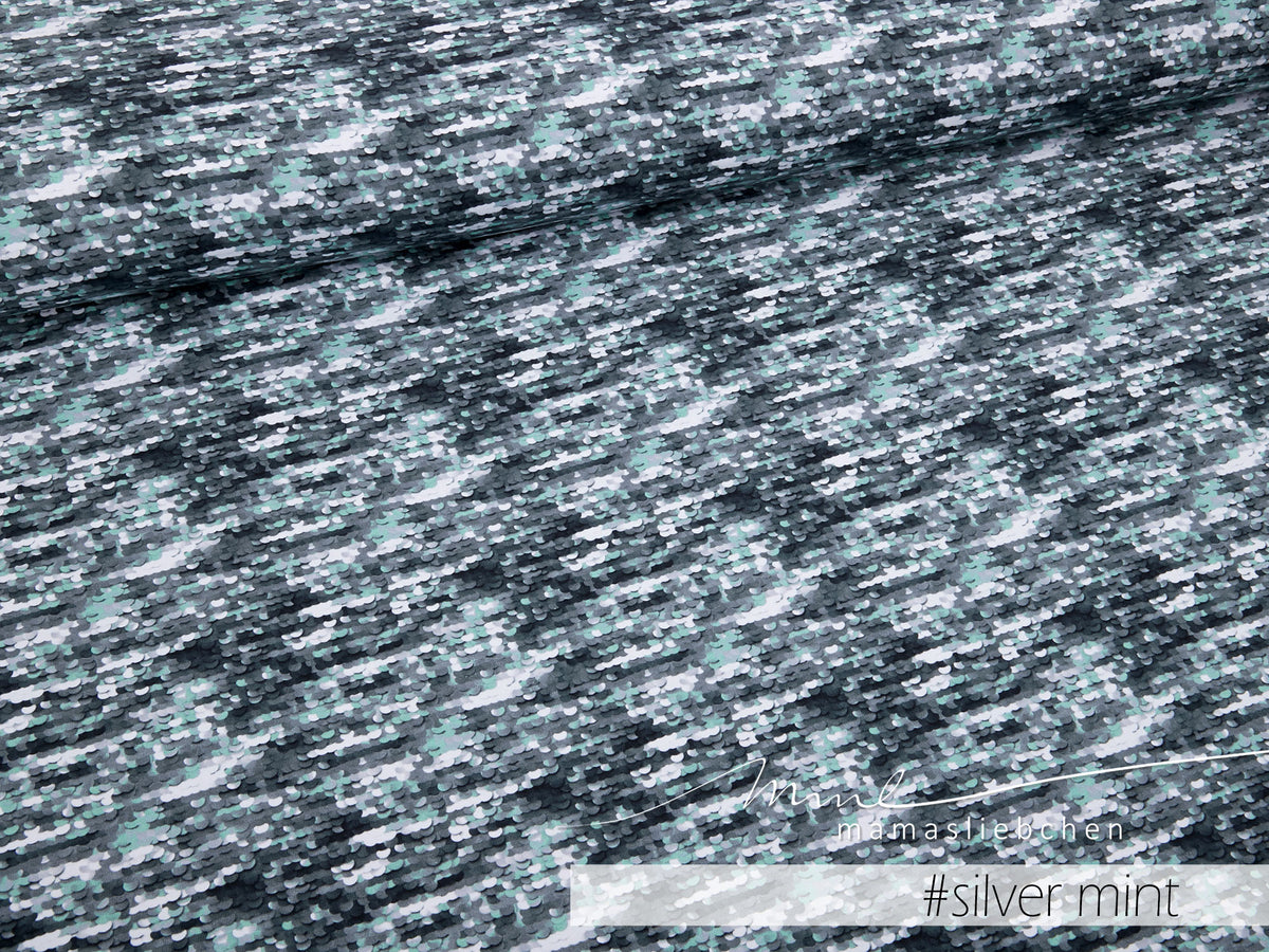 Jersey-Stoff "dazzle #silver-mint" (0,25m)
