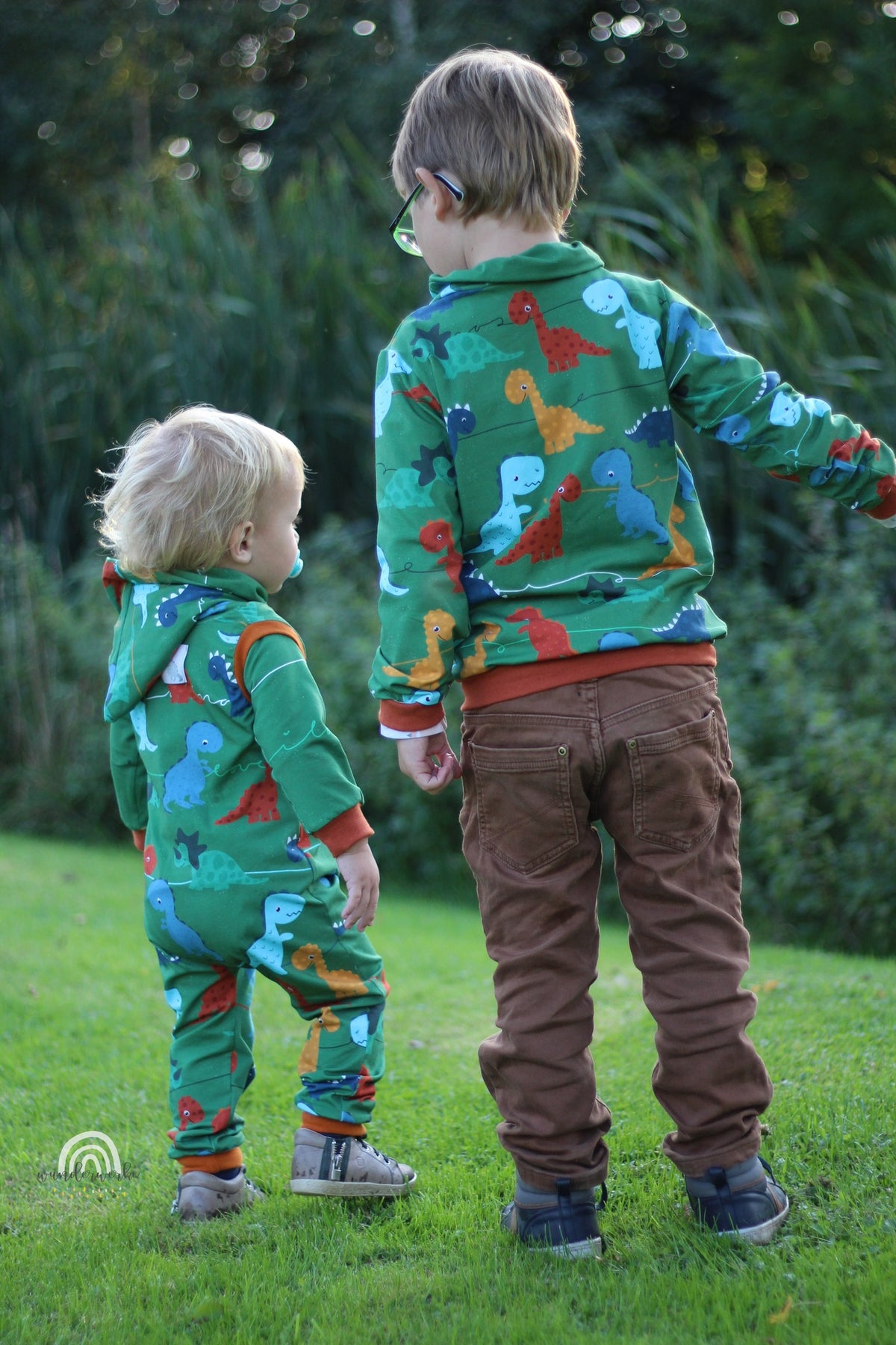 Jersey-Stoff "Dino power #green" (0,25m)