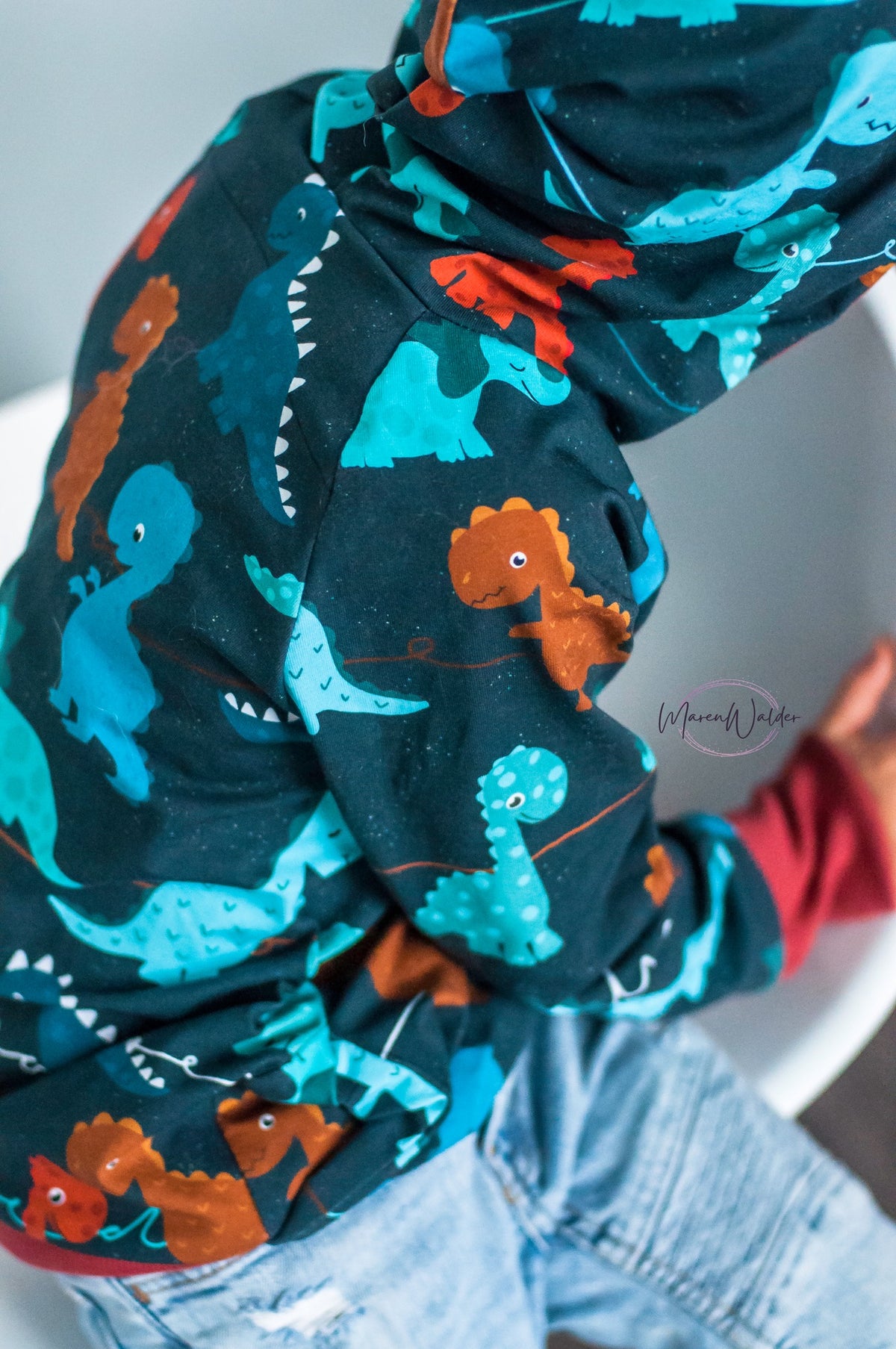 Jersey-Stoff "Dino power #night" (0,25m)