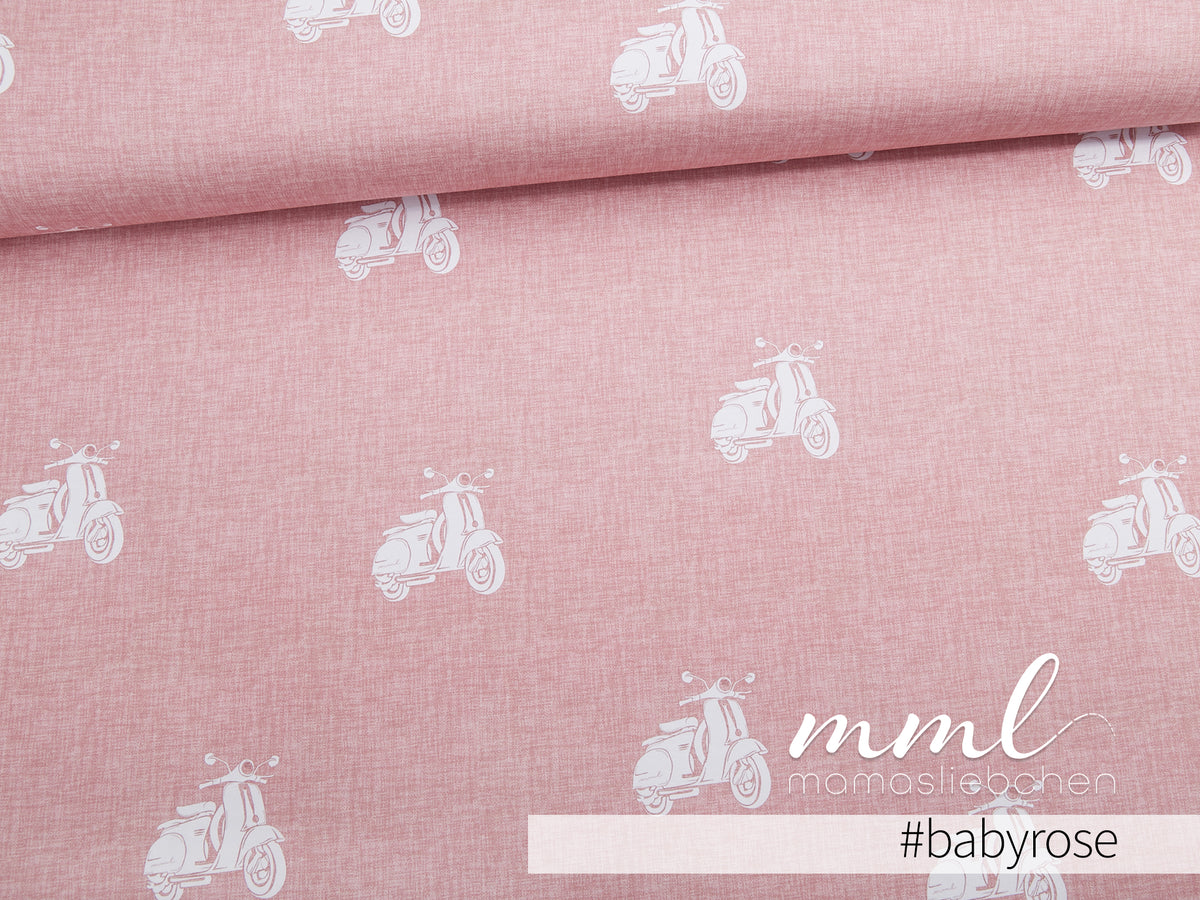 Jersey-Stoff "drive me crazy #babyrose" (0,25m)