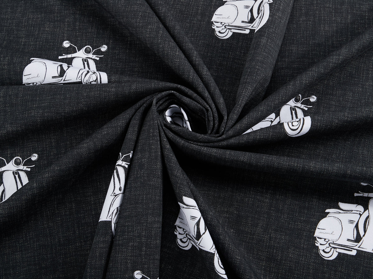 Jersey-Stoff "drive me crazy #black" (0,25m)
