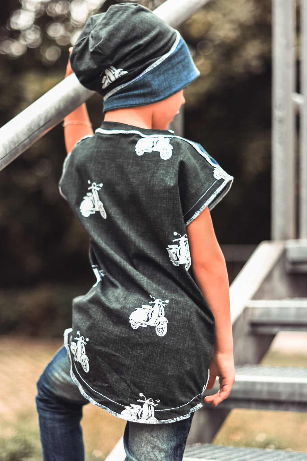 Jersey-Stoff "drive me crazy #black" (0,25m)