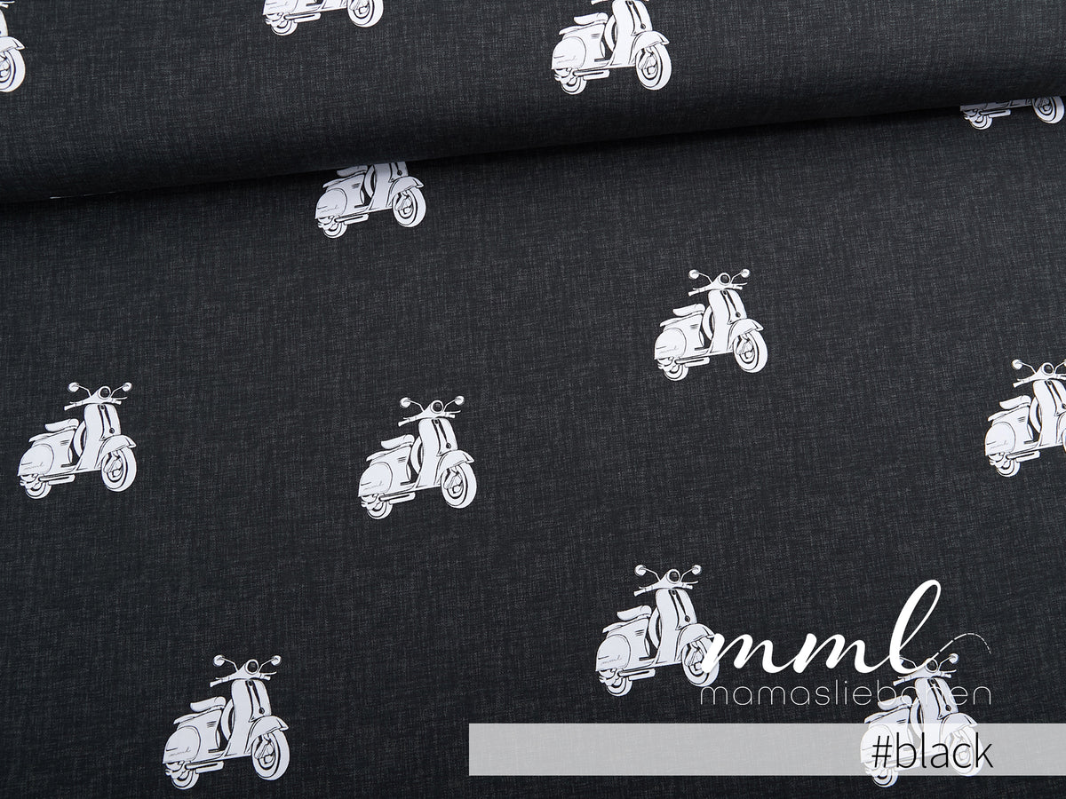 Jersey-Stoff "drive me crazy #black" (0,25m)