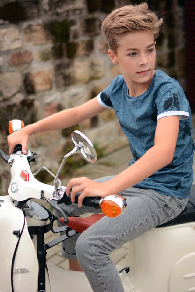 Jersey-Stoff "drive me crazy #blue black" (0,5m)