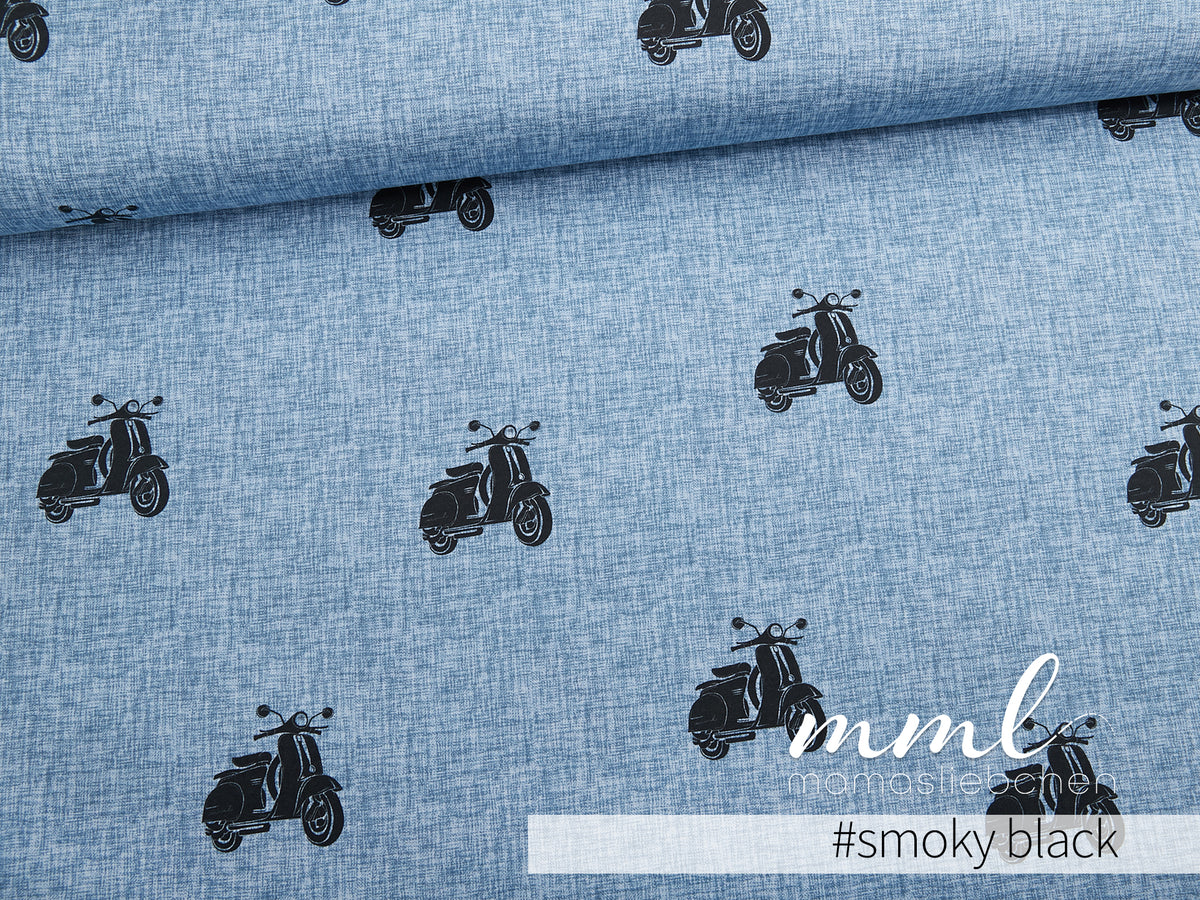Jersey-Stoff "drive me crazy #smoky black" (0,25m)