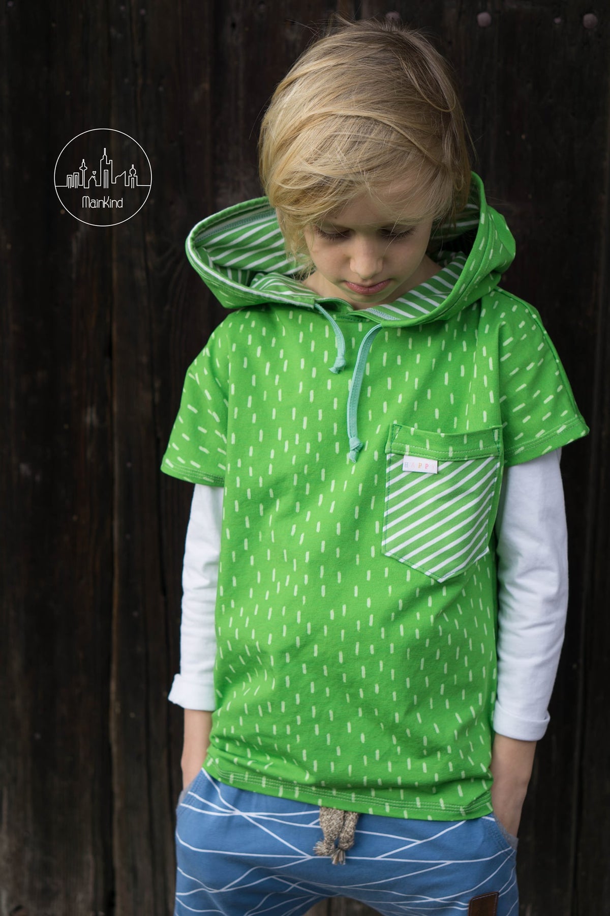 Jersey-Stoff "Drops #apple" (0,5m)