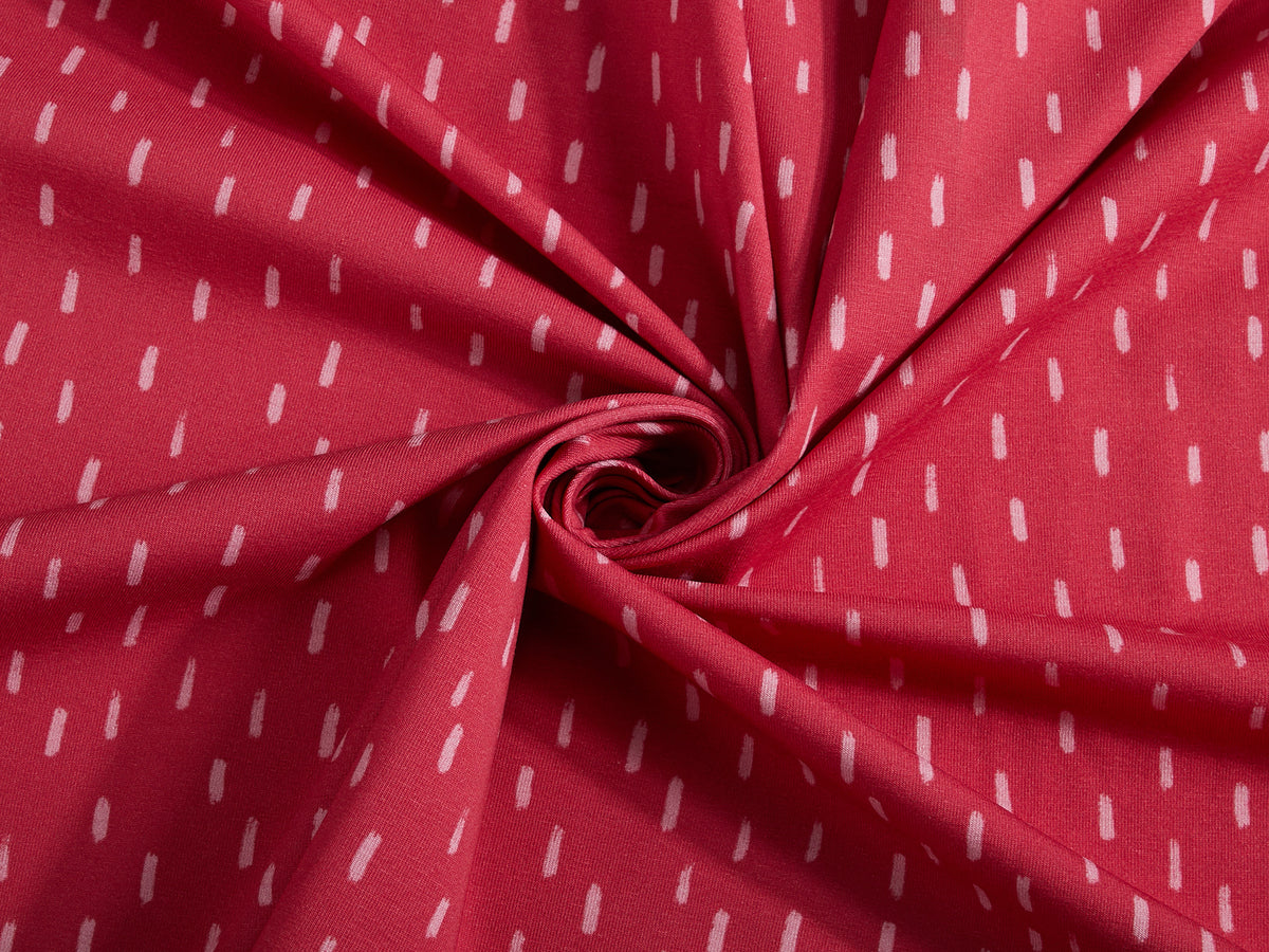 Jersey-Stoff "Drops #berry" (0,5m)