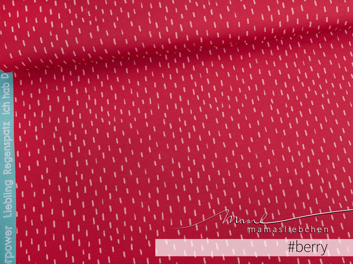 Jersey-Stoff "Drops #berry" (0,5m)