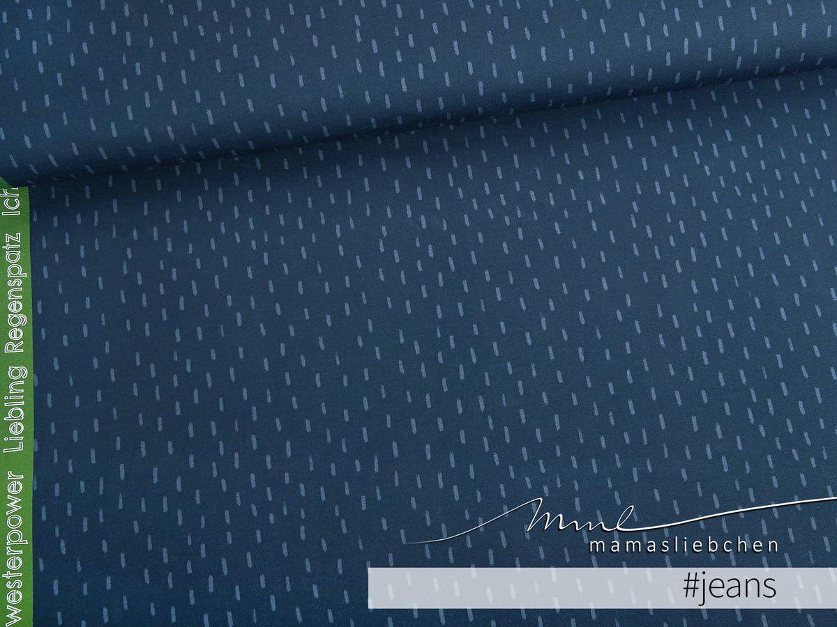 Jersey-Stoff "Drops #jeans" (0,5m)