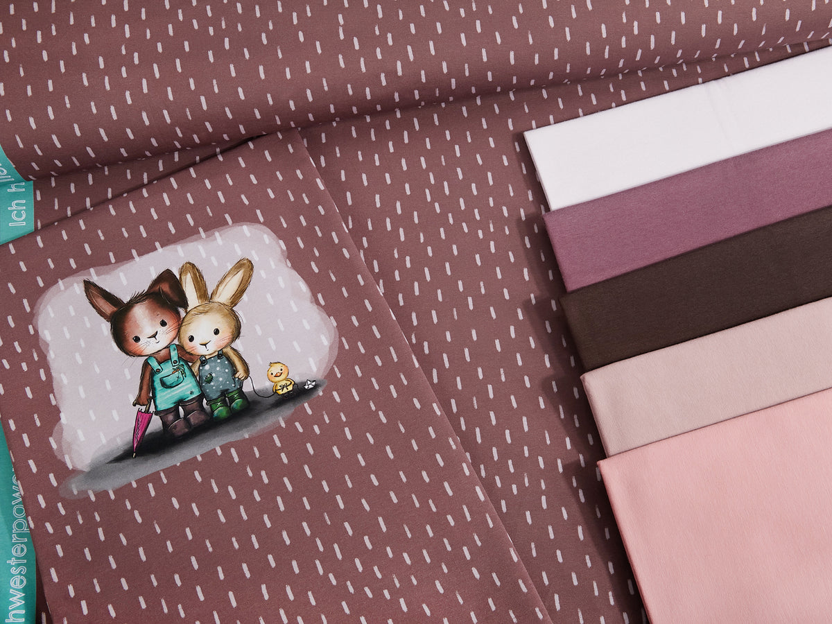 Jersey-Stoff "Drops #mauve" (0,5m)