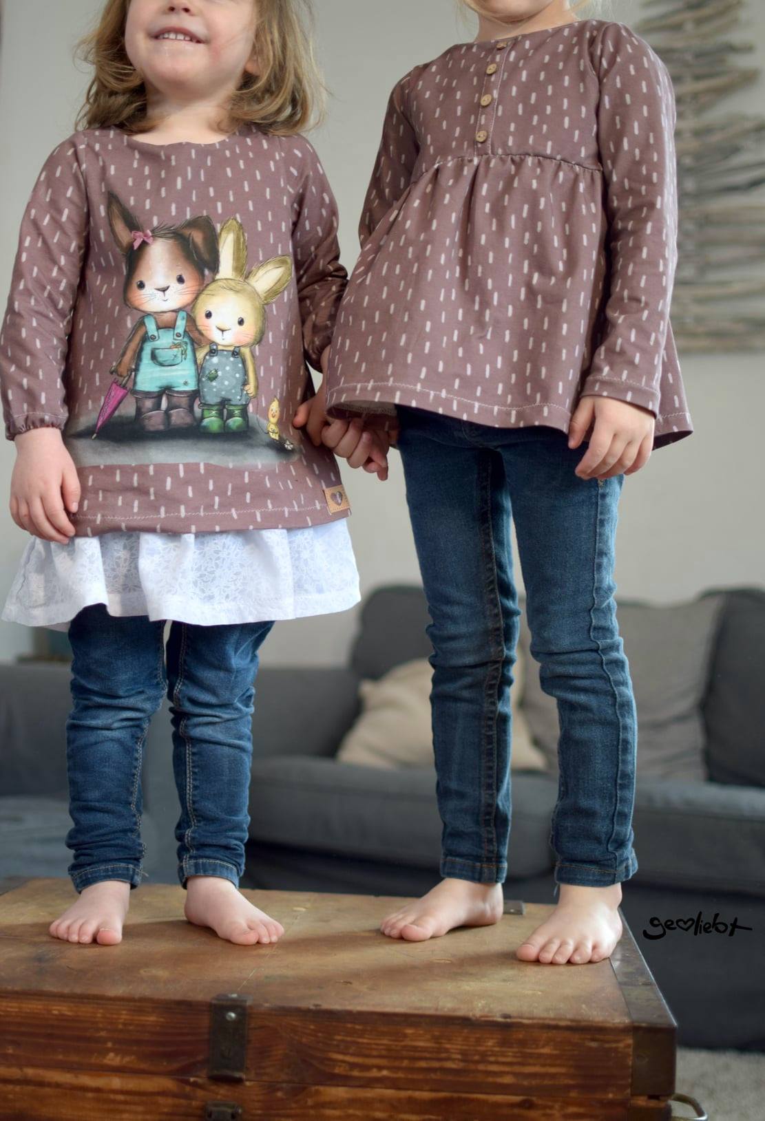Jersey-Stoff "Drops #mauve" (0,5m)